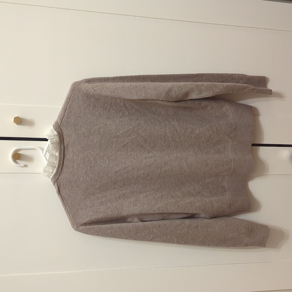 NWT Sandro Beige Sweater With Ruffle Size 2 - Picture 4 of 4
